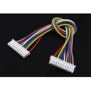 Cabo com conector JST XH 2,54 mm 10 pinos, dupla cabe&ccedil;a na mesma dire&ccedil;&atilde;o, fio 1007 26 AWG, 30 cm