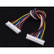 Conector XH 2,54 mm 12 pinos dupla extremidade mesma dire&ccedil;&atilde;o, fio 1007 26 AWG 30 cm
