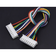 Conector JST XH 2,54 mm 8 pinos dupla cabe&ccedil;a mesma dire&ccedil;&atilde;o, fio 1007 26 AWG 40 cm