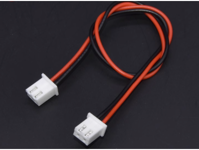 Conector JST XH 2,54 mm 2 pinos, dupla extremidade com termina&ccedil;&otilde;es na mesma dire&ccedil;&atilde;o e fio 1007 26 AWG 60 cm - Imagem 1