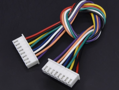 Conector XH 2,54 mm 8 pinos dupla cabe&ccedil;a mesma dire&ccedil;&atilde;o, cabo 1007 26 AWG 80 cm - Imagem 1
