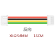 Conector JST XH 2,54 mm 2 pinos, dupla extremidade sentido reverso com fio 1007 26AWG 15 cm - Thumb - 1