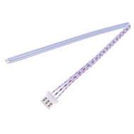 Conector macho XH 2,54 mm 3 pinos com fios 1007 26 AWG vermelho e branco 10 cm