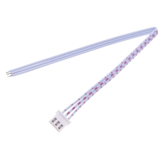 Conector macho XH 2,54 mm 3 pinos com fio 1007 26AWG 20 cm, vermelho e branco
