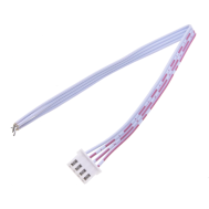Conector macho XH 2,54 mm 4 pinos com fios vermelho e branco 1007 26 AWG 20 cm