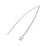 Conector macho JST XH 2,54 mm 2 pinos de extremidade &uacute;nica com cabo 1007 26 AWG 30 cm vermelho e branco