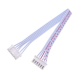 Conector macho XH 2,54 mm 6 pinos dupla cabe&ccedil;a no mesmo sentido, fios vermelho e branco 1007 26AWG 20 cm - Thumb - 1