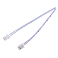 Conector macho JST XH 2,54 mm 2 pinos, dupla cabe&ccedil;a mesma dire&ccedil;&atilde;o, cabo 1007 26AWG 30 cm vermelho/branco