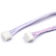 Conector macho JST XH 2,54 mm 4 pinos duplo, mesma dire&ccedil;&atilde;o, fios vermelho e branco 1007 26 AWG 30 cm - Thumb - 1