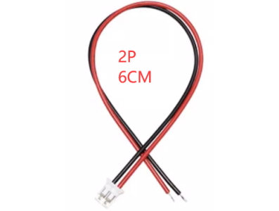 Conector PH 2,0 mm 2 pinos macho com fio 1007 26 AWG 6 cm - Imagem 1