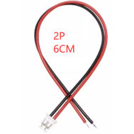 Conector PH 2,0 mm 2 pinos macho com fio 1007 26 AWG 6 cm