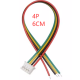 Conector plugue macho PH 2,0 mm 4 pinos com fio 1007 26 AWG 6 cm - Thumb - 1