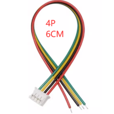 Conector plugue macho PH 2,0 mm 4 pinos com fio 1007 26 AWG 6 cm
