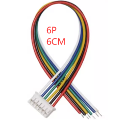 Conector PH 2,0 mm macho 6 pinos com cabo 1007 26 AWG 6 cm