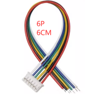 Conector PH 2,0 mm macho 6 pinos com cabo 1007 26 AWG 6 cm