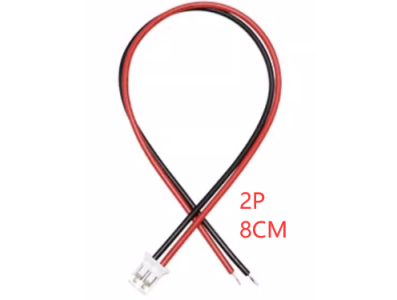 Conector PH 2,0 mm 2 pinos macho de extremidade &uacute;nica com fio 1007 26AWG 8 cm - Imagem 1