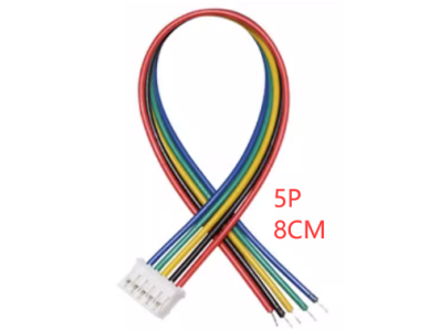 Conector PH 2,0 mm 5 pinos macho com cabo 1007 26AWG de 8 cm - Imagem 1