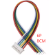 Conector macho PH 2,0 mm 6 pinos, cabe&ccedil;a &uacute;nica, fio 1007 26 AWG de 8 cm - Thumb - 1