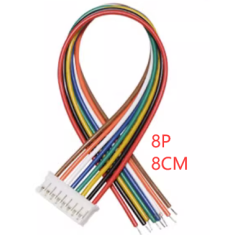 Conector PH 2,0 mm 8 pinos macho &mdash; plug de cabe&ccedil;a &uacute;nica com fio 1007 26AWG 8 cm