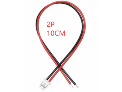 Conector PH 2.0 mm 2 pinos macho cabe&ccedil;a &uacute;nica com fio 1007 26 AWG 10 cm - Imagem 1