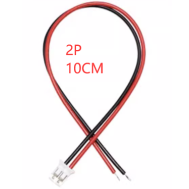Conector PH 2.0 mm 2 pinos macho cabe&ccedil;a &uacute;nica com fio 1007 26 AWG 10 cm