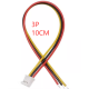 Conector plug macho PH 2,0 mm 3 pinos com cabo 1007 26 AWG 10 cm - Thumb - 1