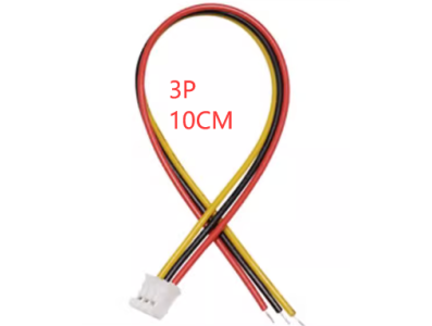 Conector plug macho PH 2,0 mm 3 pinos com cabo 1007 26 AWG 10 cm - Imagem 1