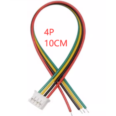 Conector macho PH 2.0 mm 4 pinos com fio 1007 26 AWG 10 cm