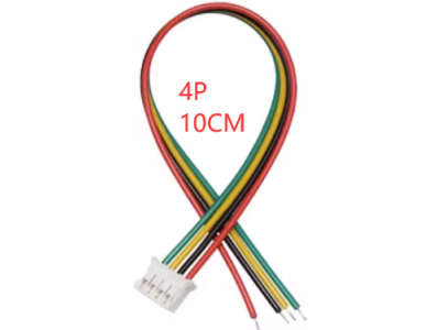 Conector macho PH 2.0 mm 4 pinos com fio 1007 26 AWG 10 cm - Imagem 1