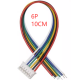 Conector plugue macho PH 2.0 mm 6 pinos com fio 1007 26AWG 10 cm - Thumb - 1