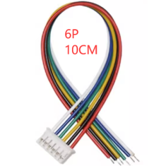 Conector plugue macho PH 2.0 mm 6 pinos com fio 1007 26AWG 10 cm
