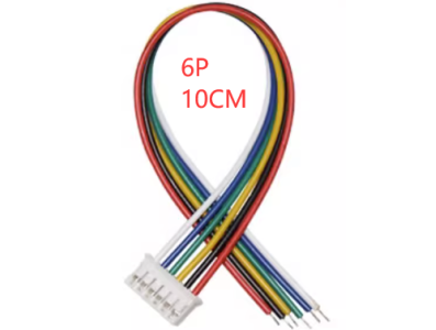 Conector plugue macho PH 2.0 mm 6 pinos com fio 1007 26AWG 10 cm - Imagem 1