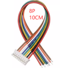 Conector JST PH 2,0 mm macho 8 pinos com cabo 1007 26 AWG 10 cm