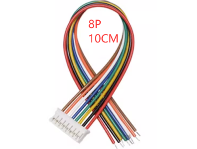 Conector JST PH 2,0 mm macho 8 pinos com cabo 1007 26 AWG 10 cm - Imagem 1