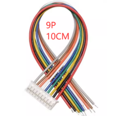 Conector PH 2,0 mm macho 9 pinos com fio 1007 26 AWG 10 cm