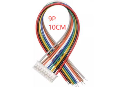 Conector PH 2,0 mm macho 9 pinos com fio 1007 26 AWG 10 cm - Imagem 1