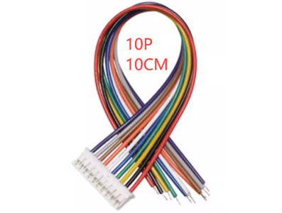 Conector PH 2,0 mm macho 10 pinos com cabo 1007 26 AWG 10 cm - Imagem 1