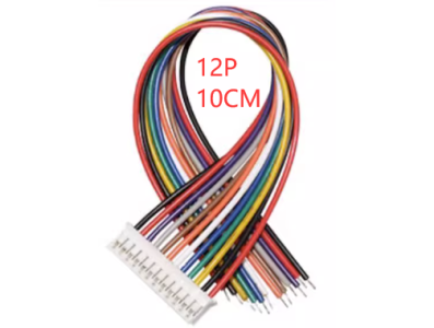 Conector plug macho PH 2,0 mm, 12 pinos, com cabo 1007 26 AWG 10 cm - Imagem 1
