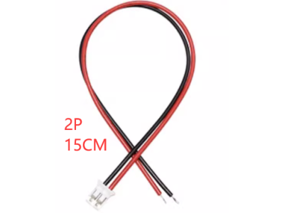 Conector PH 2,0 mm 2 pinos macho com fio 1007 26 AWG 15 cm - Imagem 1