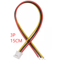Conector macho PH 2,0 mm 3 pinos com fio 1007 26 AWG 15 cm