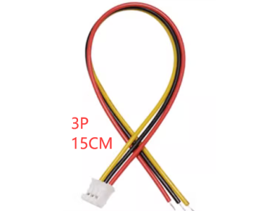 Conector macho PH 2,0 mm 3 pinos com fio 1007 26 AWG 15 cm - Imagem 1