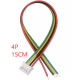 Conector macho PH 2,0 mm 4 pinos cabe&ccedil;a &uacute;nica, cabo 26 AWG (fio 1007) 15 cm - Thumb - 1