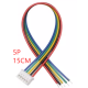 Conector PH 2,0 mm macho 5 pinos com fio 1007 26 AWG 15 cm - Thumb - 1