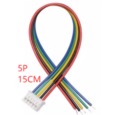 Conector PH 2,0 mm macho 5 pinos com fio 1007 26 AWG 15 cm