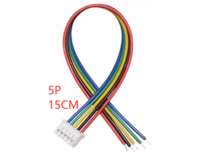 Conector PH 2,0 mm macho 5 pinos com fio 1007 26 AWG 15 cm - Imagem 1