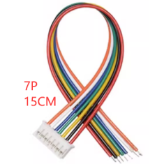 Conector PH 2.0 mm macho 7 pinos com fio 1007 26 AWG 15 cm