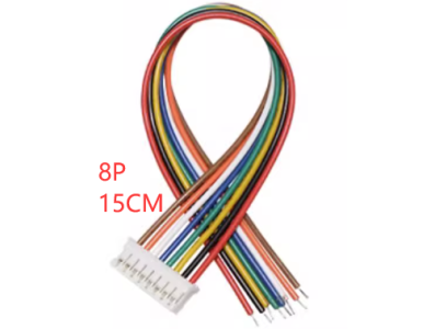 Conector PH 2,0 mm macho 8 pinos com fio 1007 26 AWG de 15 cm - Imagem 1