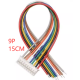 Conector macho PH 2.0 mm 9 pinos com cabo 26 AWG (fio 1007) 15 cm - Thumb - 1