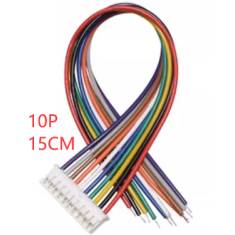 Conector macho PH 2.0 mm 10 pinos com cabo 1007 26 AWG 15 cm