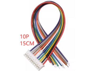 Conector macho PH 2.0 mm 10 pinos com cabo 1007 26 AWG 15 cm - Imagem 1